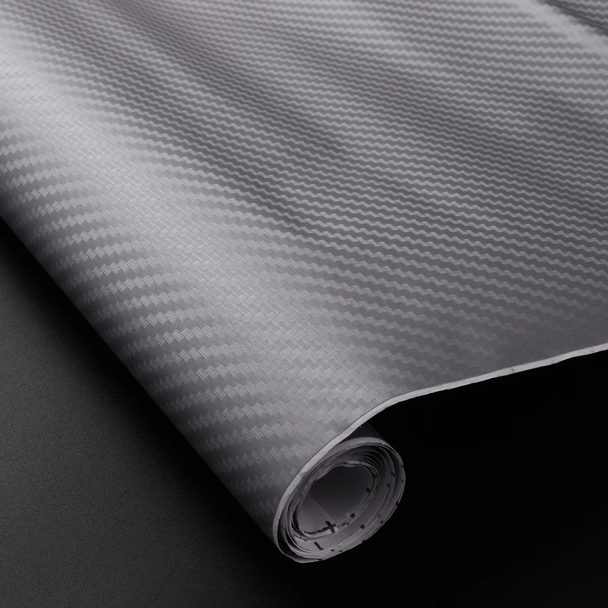 

Carbon Fiber Wrap Roll 127Cm Silver Self-Adhesive Waterproof Sticker For Car Motorcycle Laptop Furniture Window Decals