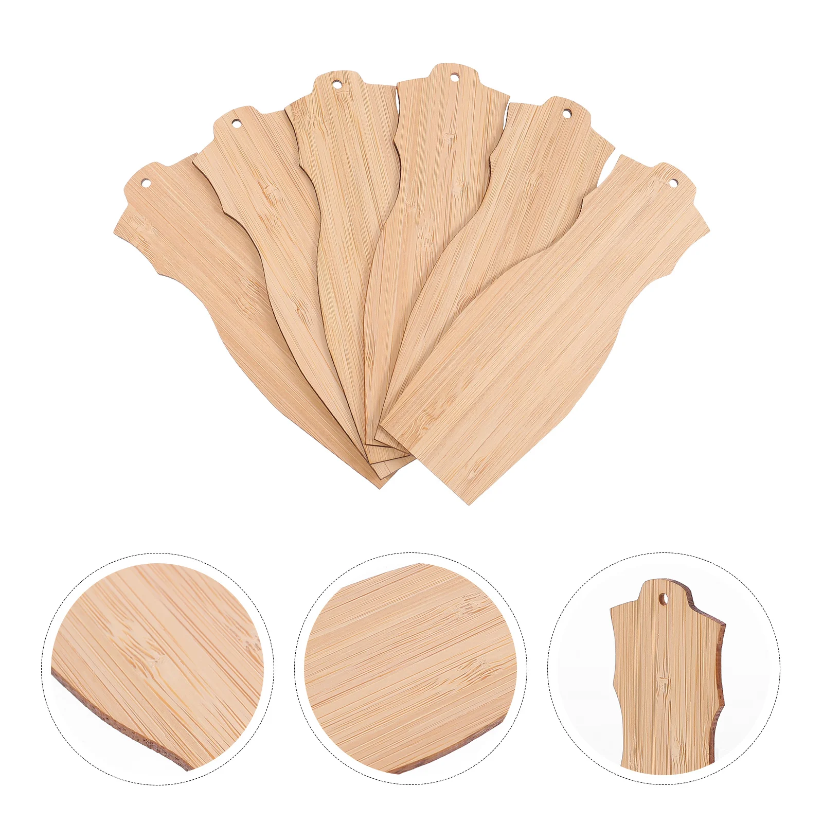 6 قطع من الإشارات المرجعية المصنوعة من الخيزران DIY جرافيتي فارغة هدية إبداعية غير مكتملة لطلاب التخرج في المدارس وحفلات أعياد الميلاد