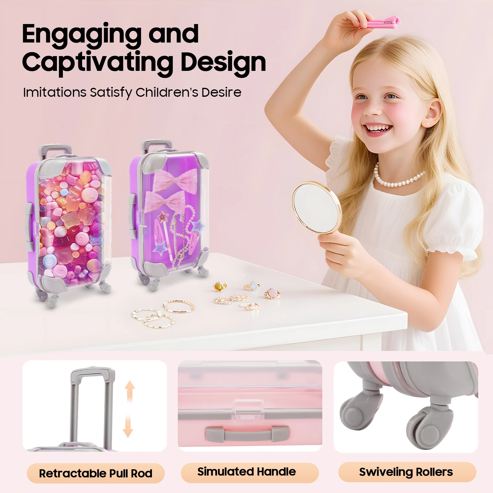 NEWEST 12PCS Mini Suitcase, Mini Candy Storage Box with 5 Colors, Portable Handheld Gift Travel Box, Simulation Trolley Case