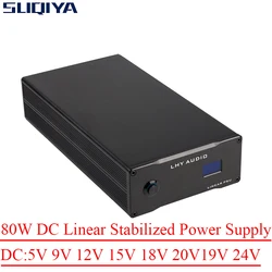 SUQIYA-LHY AUDIO 80W DC Linear Regulated Power Supply Audio 80VA Linear PSU DC 9V 15V 19V 20V 24V For HDD NAS Router MAC PCHiFi