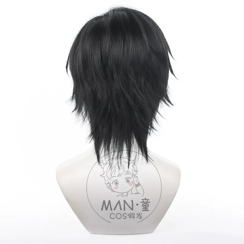 Jujutsu kaisen toji fushiguro peruca cosplay preto cabelo curto espetado fácil estilo presente de halloween