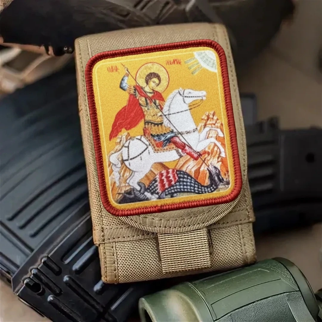 Parche táctico San Jorge – Insignia moral velcro para mochila militar - imagen 3