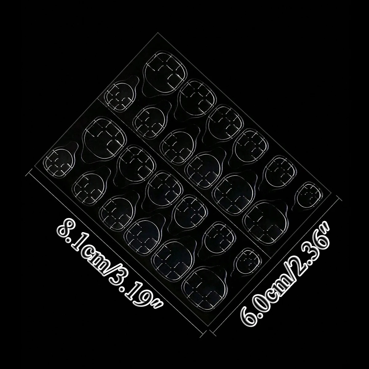 672pcs/28 Sheets Adhesive Tabs Waterproof Breathable Glue Tabs Fake Nail Glue Stickers Transparent Flexible for Manicure