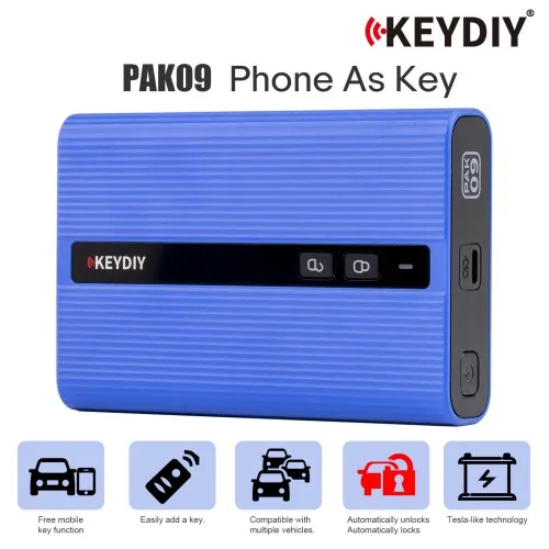 KEYDIY PAK09 Phone As Key for Key Addition Supports up to 6 Physical Keys
