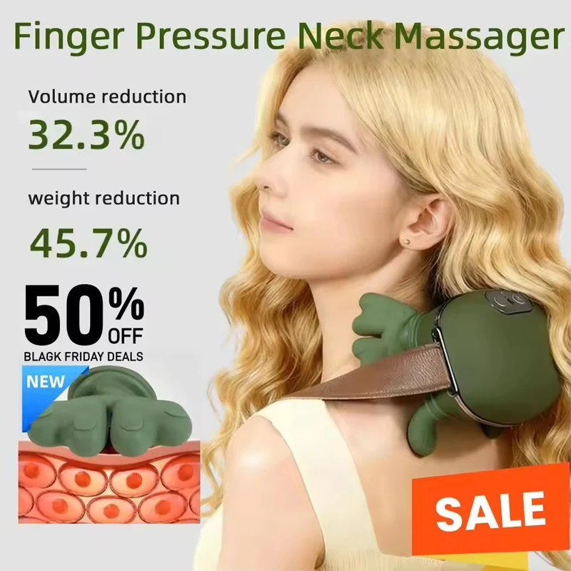 

Electric Neck And Shoulder Muscle Massager Wireless Shoulder And Back Kneading Massage Shawl Neck masajeador Relax Pain Relie