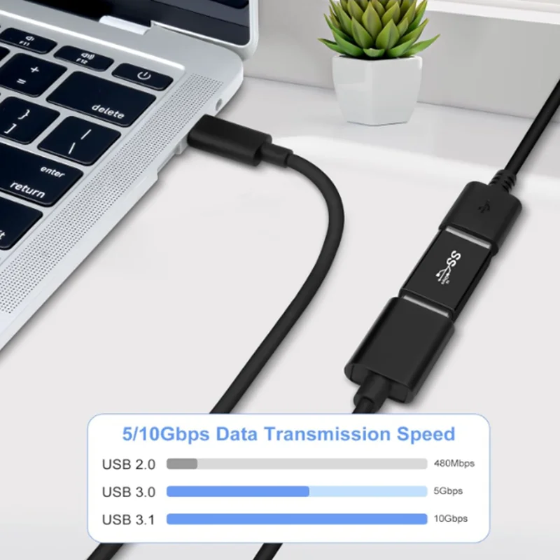 For PC Laptop USB 3.0 Coupler Extender Connection Convenient USB 3.0 Adapter Connector 5Gbps Male to Male Female USB Converter