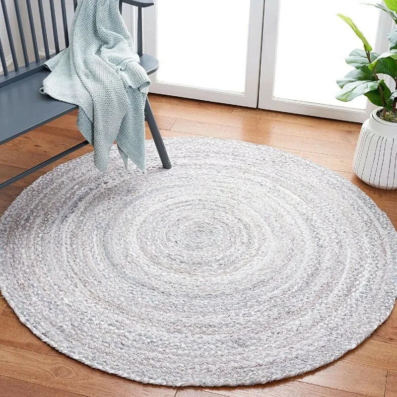 

Floor Rug Rugs Round Area Carpet Braided Large Mat Living Room Bedroom Carpet