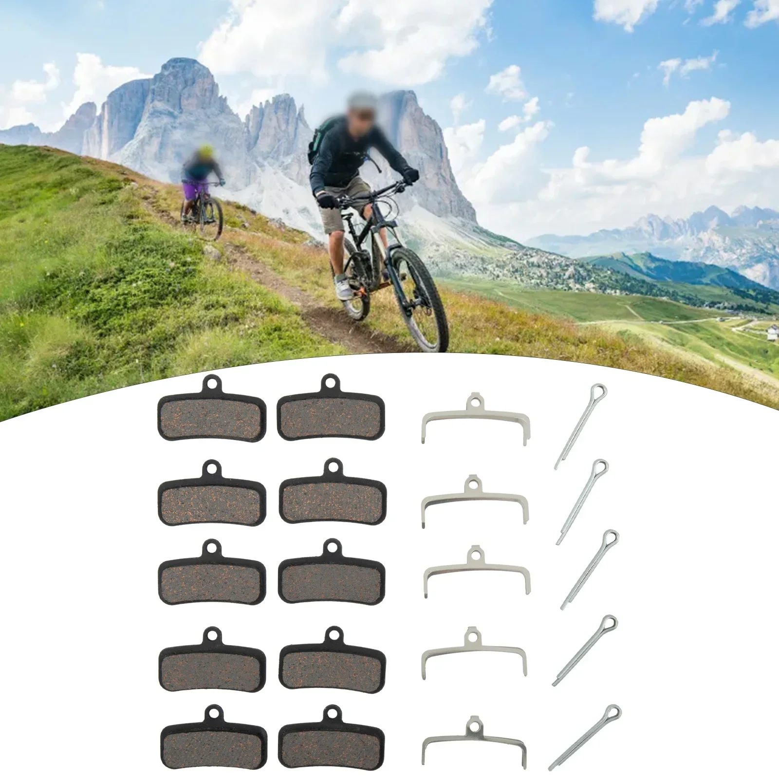 5 Pairs Resin Bicycle Disc Brake Pads For D03S D02S Saint BR-M810 Full Metal And Semi-metal Materials Bike Replacement Accessory