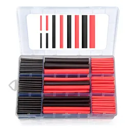 270 PCS Heat Shrink Tubing Kit - 3:1 Ratio Adhesive Lined, Marine Grade Shrink Wrap - Automotive Industrial Heat-Shrink Tubing
