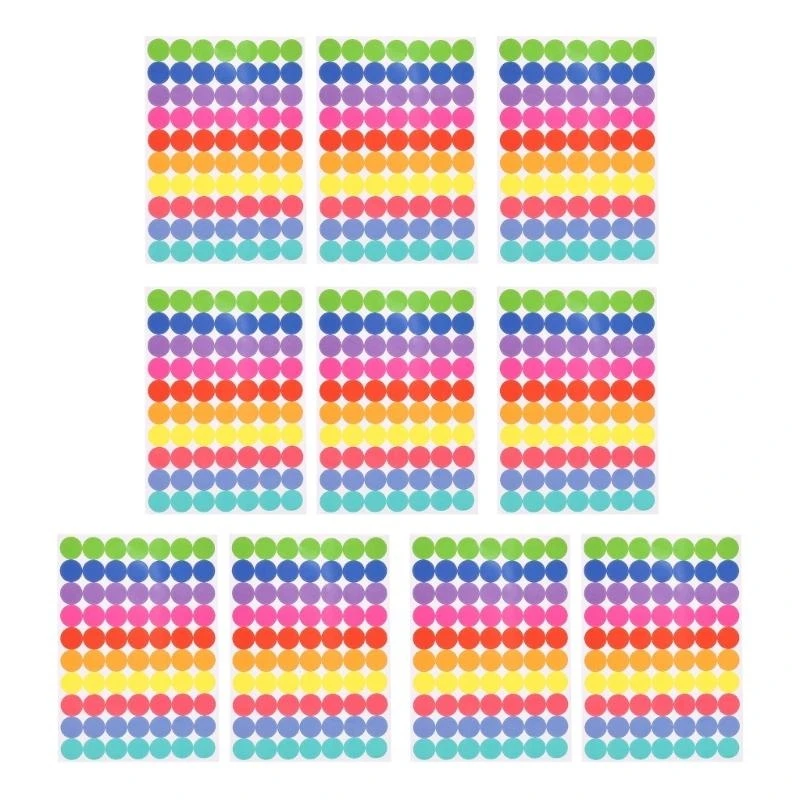 700Pieces Multicolor Dot Sticker 19mm Colorful Sealing Sticker Writable Wrapping Label For Labeling Seal Envelope Card