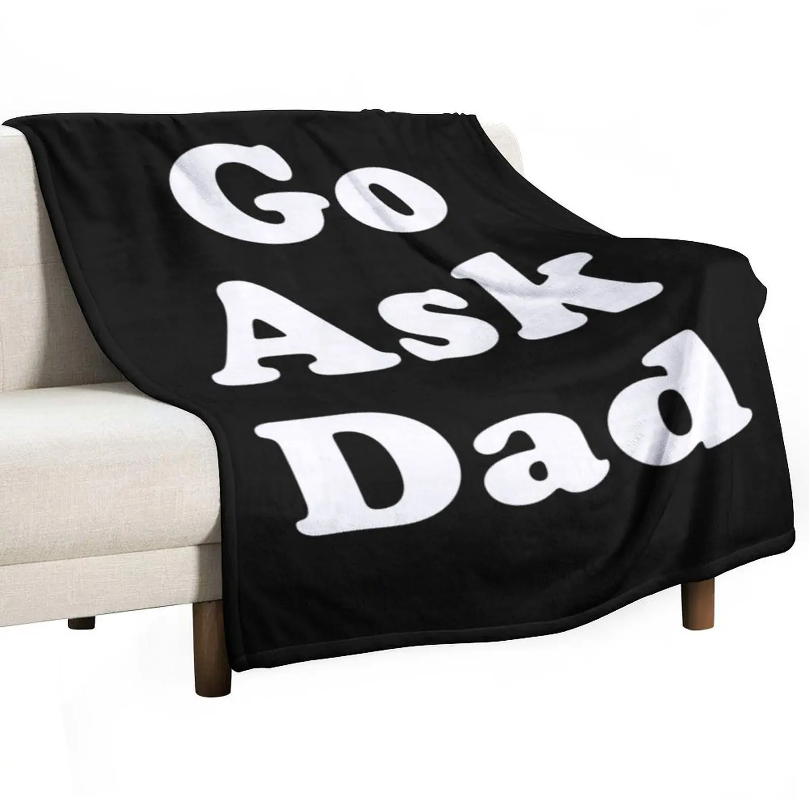 

Go Ask Dad Throw Blanket Bed Fashionable Designers Plaid on the sofa Blankets