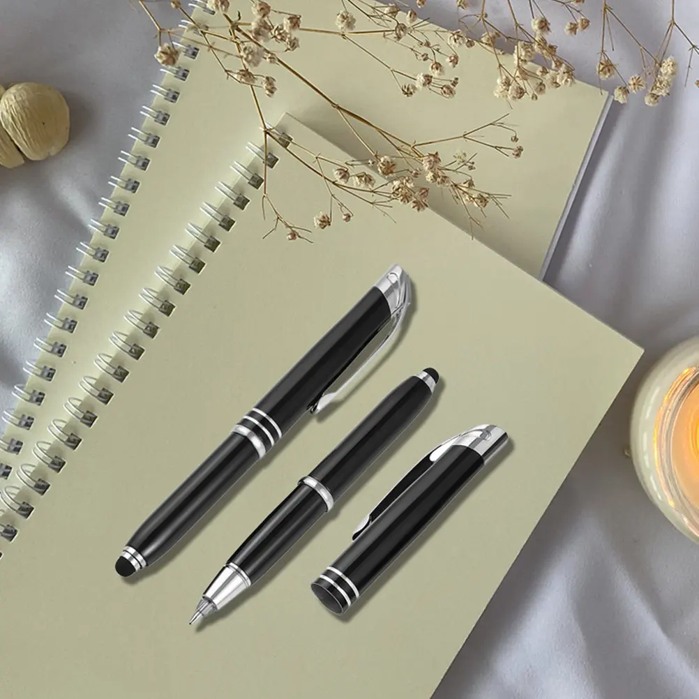 

Набор из 3 светящихся шариковых ручек с LED-подсветкой, металлический эргономичный дизайн для сенсорных экранов, для письма, раскрашивания книг, открыток