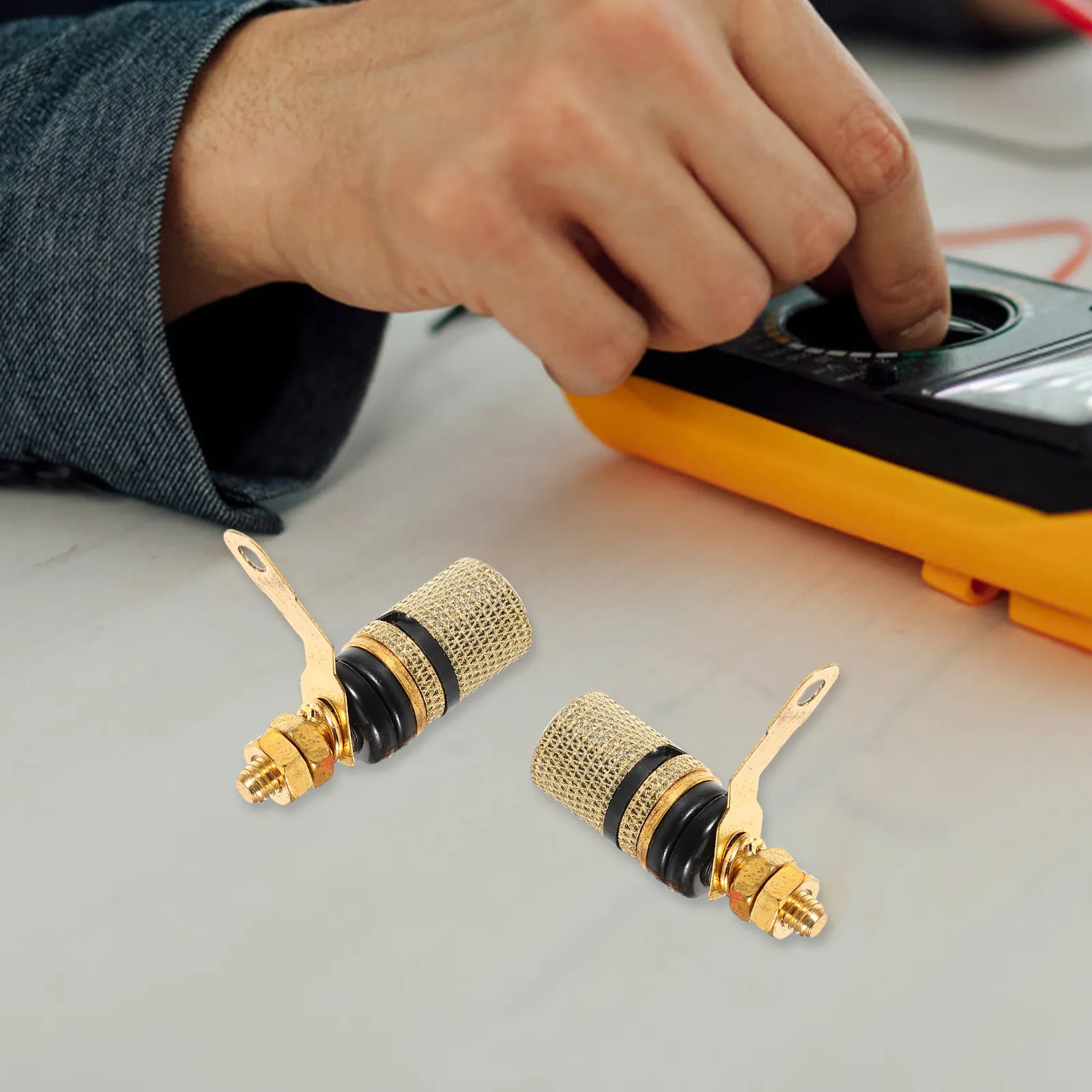 6Pcs Gold Plated Copper Speaker Binding Post for Loudspeaker Amplifier Terminal Connector Banana Jack Socket Binding Post