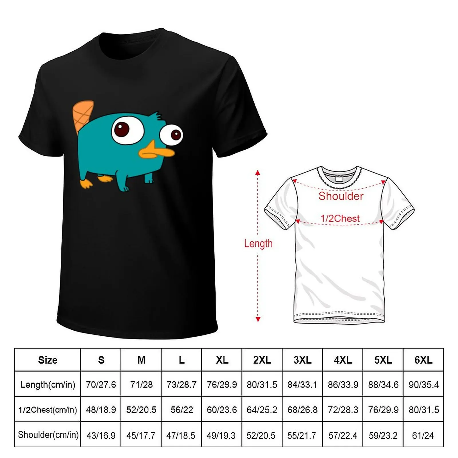 Agente PPerry the Platypus T-Shirt Vintage Style Printed Top