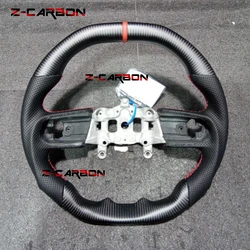 Heated Steering Wheel For Jeep Wrangler JL 2018-2024 Matte Carbon Fiber Steering Wheel Perforated Leather Car Accessories