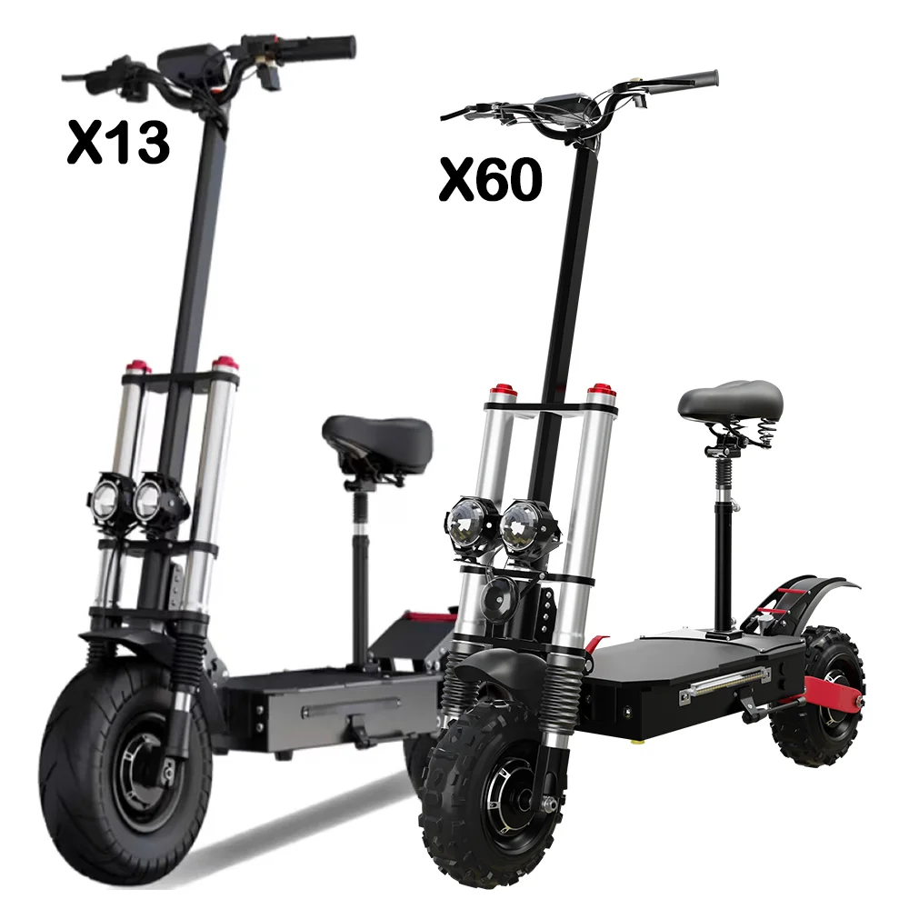 

Dual Motor Electric Scooter 11inch 13inch Off Road Tire E-Scooter 6000W Powerful Long Range Folding Electric Scooters for Adults