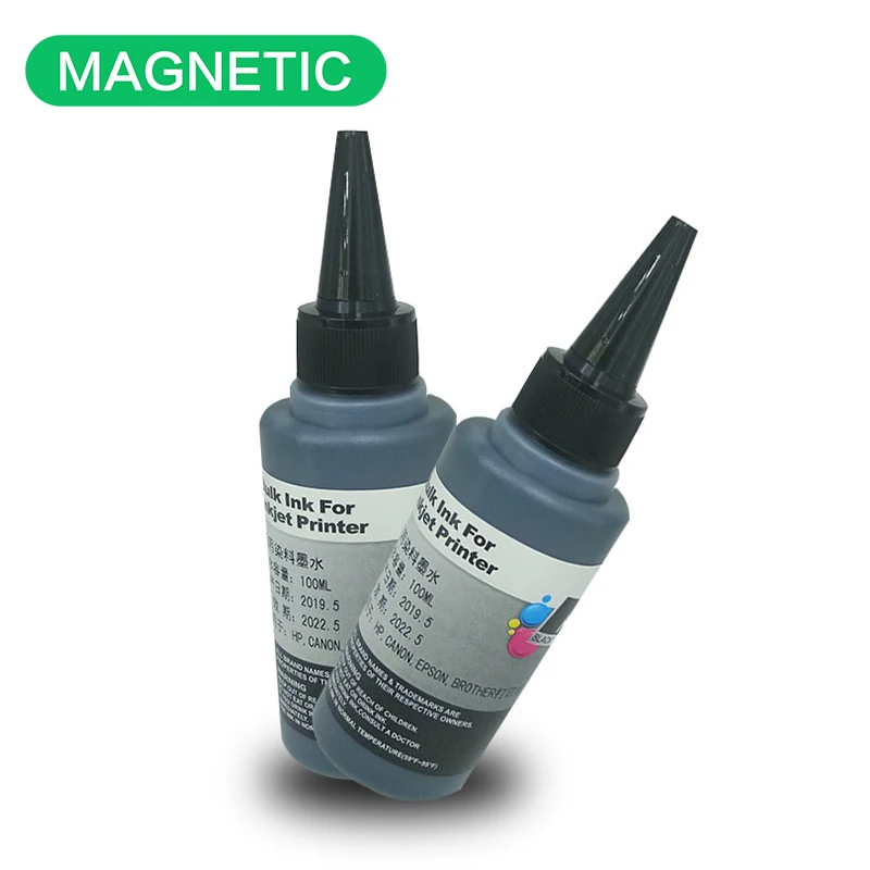 Magnetic universal dye ink 100ml for hp for canon for epson for brother Cartridge Printer 4 Colors Inkjet Printer Bulk Ink