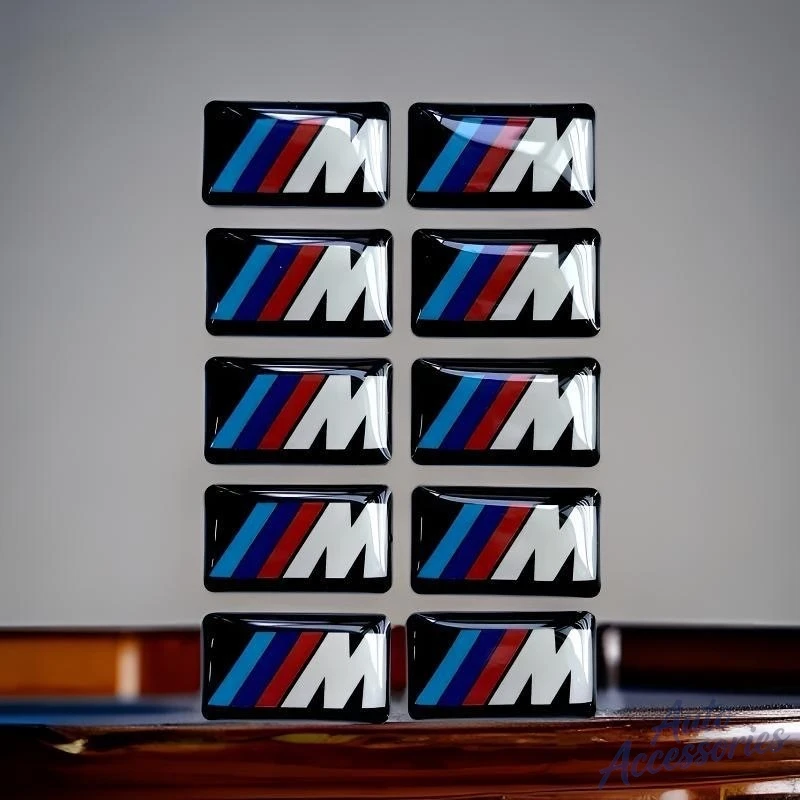 4 autocollants décoratifs pour voiture, emblèmes de moyeu de volant, autocollants DIY pour BMW M 2 4 5 7 Performance G30 E60 E31 X5 X4