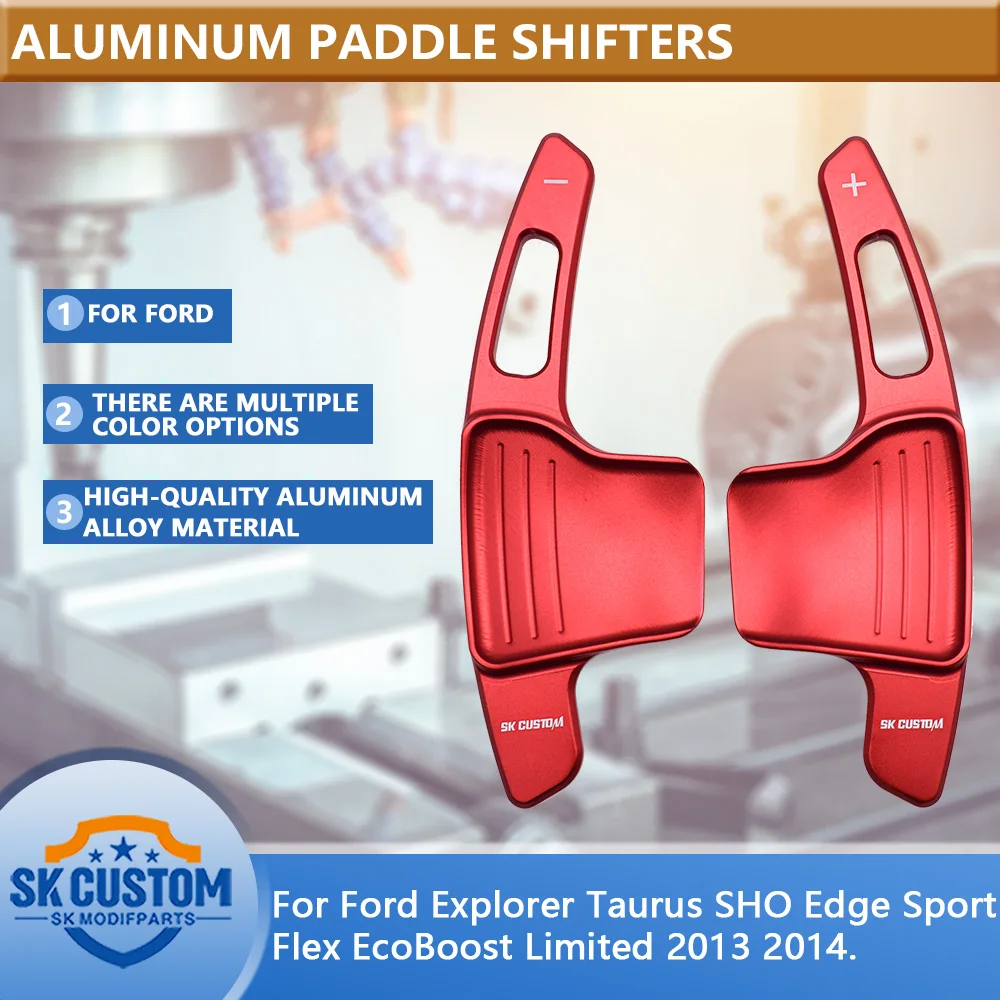 Aluminium Steering Wheel Paddle Shifter Extender for Ford Explorer Taurus SHO Edge Sport Flex EcoBoost Limited 2013 2014