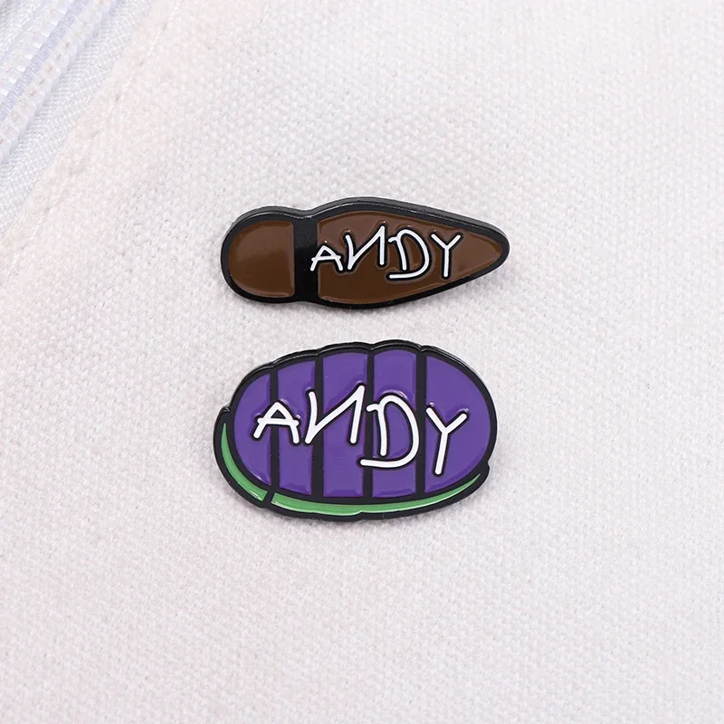 Cartoon Toys Brooch Enamel Pins Custom Anime Shoe Shaped Metal Brooch Backpack Lapel Badge Funny Jewelry Gift for Kids Friends