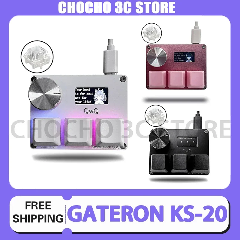 Gateron Ks-20 Numeriek toetsenbord Trigger Magnetische schakelaars Sayo-apparaat Osu O3c Snel toetsenbord met knop Scherm Kopiëren Plakken Aangepast