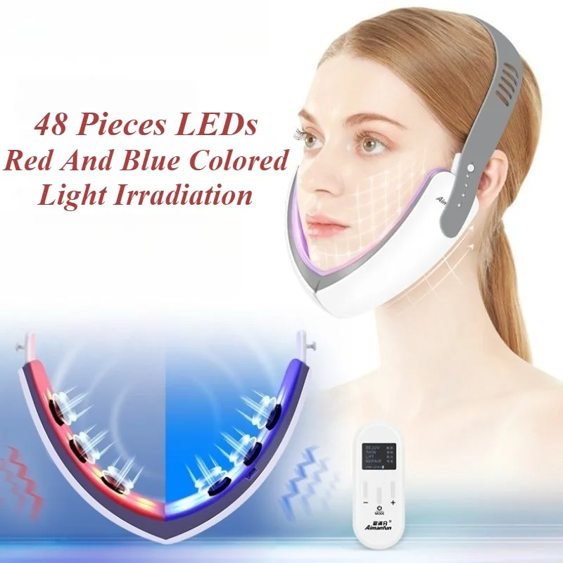 Microcurrent Facial Massager Beauty Face Slimmer Chin Reducer High Frequency Beauty Device Double Chin Removal Facials Equipment