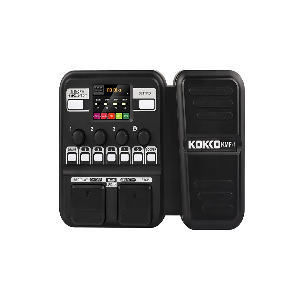 Hot Selling Kokko Kmf-1 Electronic Guitar Effect Digital Synthesis Black  Bass Guitar Effect Pedal