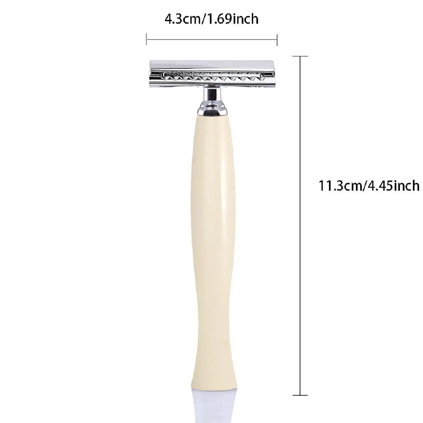 Double Edge Razor Manueller Rasierer Vintage Anti-Rutsch-Griff abnehmbar