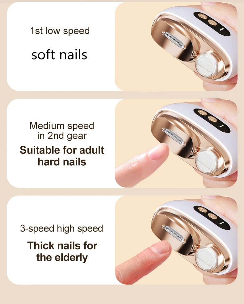 2-in-1 Elektrischer Nagelknipser, Maniküre Anti-Spritz-Nageltrimmer für Babys, Finger- und Zehenschere, Pediküre-Werkzeug für dicke Nägel – Detail 10