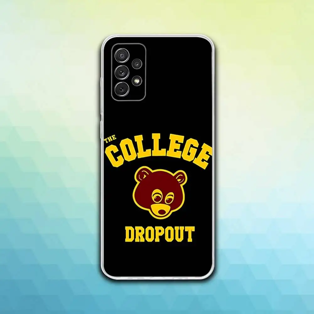 حافظة هاتف K-Kanye Rapper West Bully لهاتف سامسونج S30,23,21,22,20، FE lite، S10،9،8،7 PIus Note20 Ultra شفافة