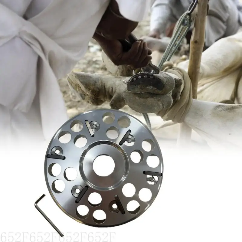 

652F Farm Allloy Livestock Hoof Grinding Disc 12cm Diameter 6 Cutting Edges Hoof Trimming Plate for Sheep Cattle Grooming