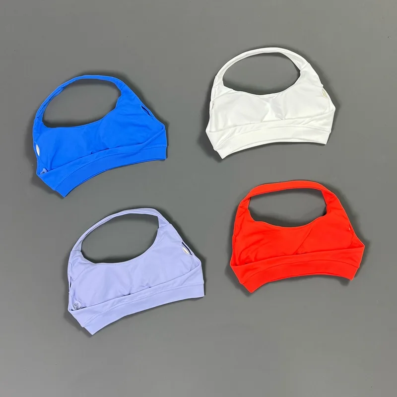 HISTELLO Halter Neck Sports Bra Women Seamless Open Back High Support Padded Top Athletic Pilates Yoga Fitness Gym Workout Wear