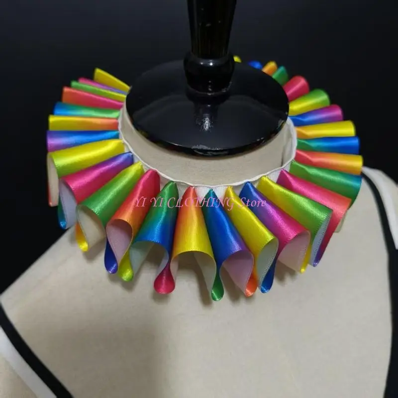 n5kf-ルネサンスフリル-jabot-首輪女性ガールズ取り外し可能な首輪ビクトリア朝の衣装アクセサリーハロウィンコスプレ