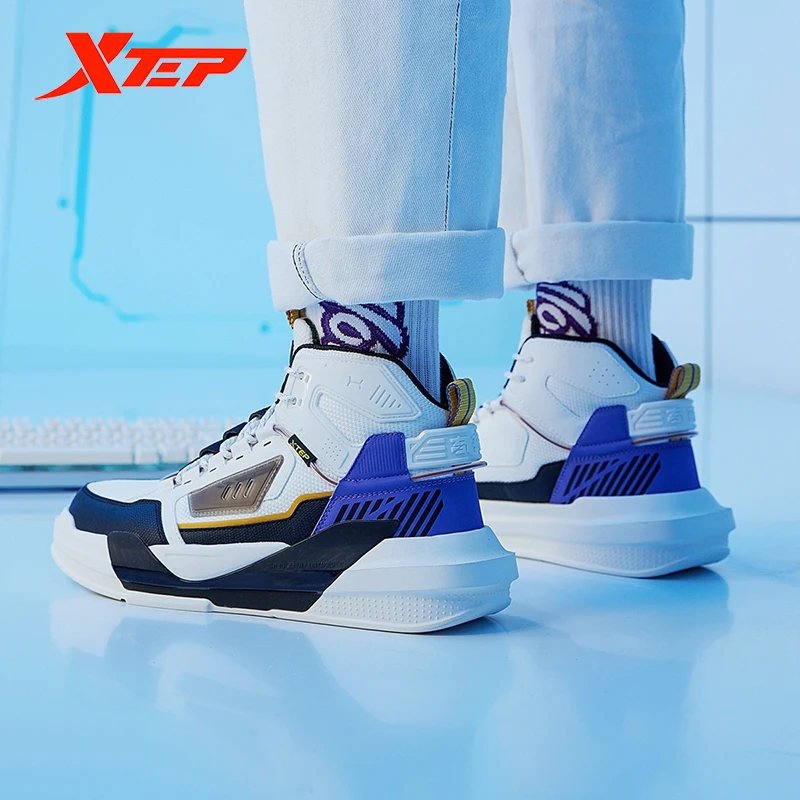 Xtep Raid Male Sneakers Fashion high Top Men\'s Skateboarding Shoes Outdoors Casual Walking Sports Shoes 878319310024