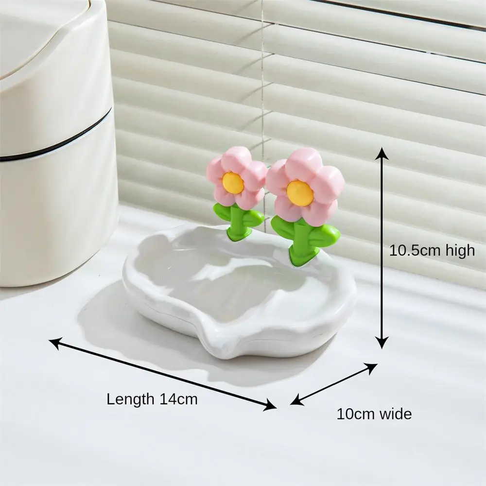 Creative Flower Soap Dishes Drain Plastic Soapbox Draining Soap Holder Bathroom Storage Soap Rack Bathroom Products