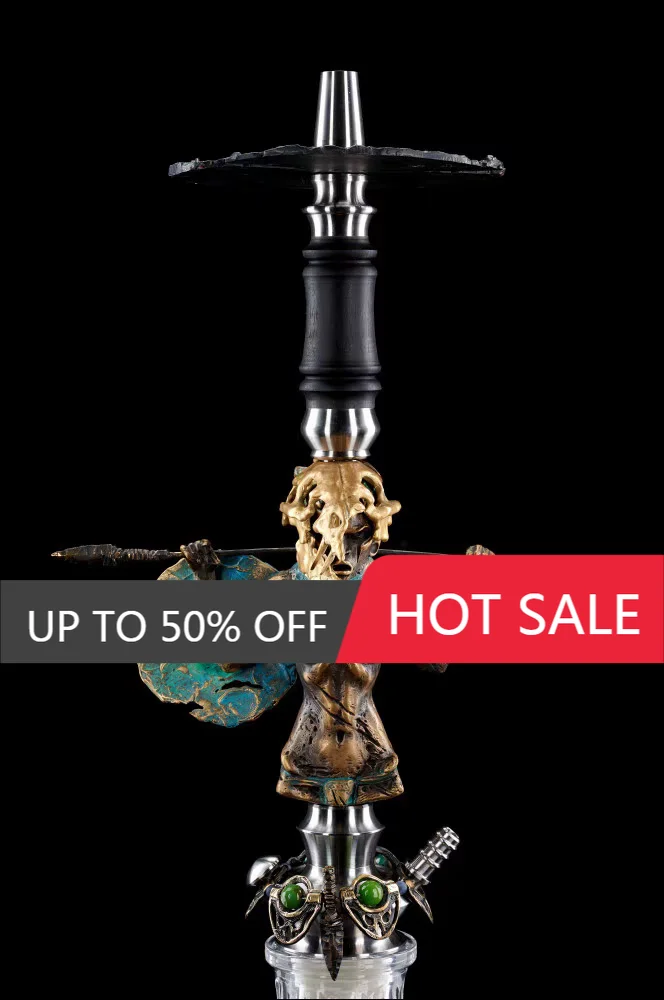 Maklaud Bravie Alonny Hookah Shisha Set High Quality 304 Stainless Steel Large Hookah With Glass Bottle Single Pipe