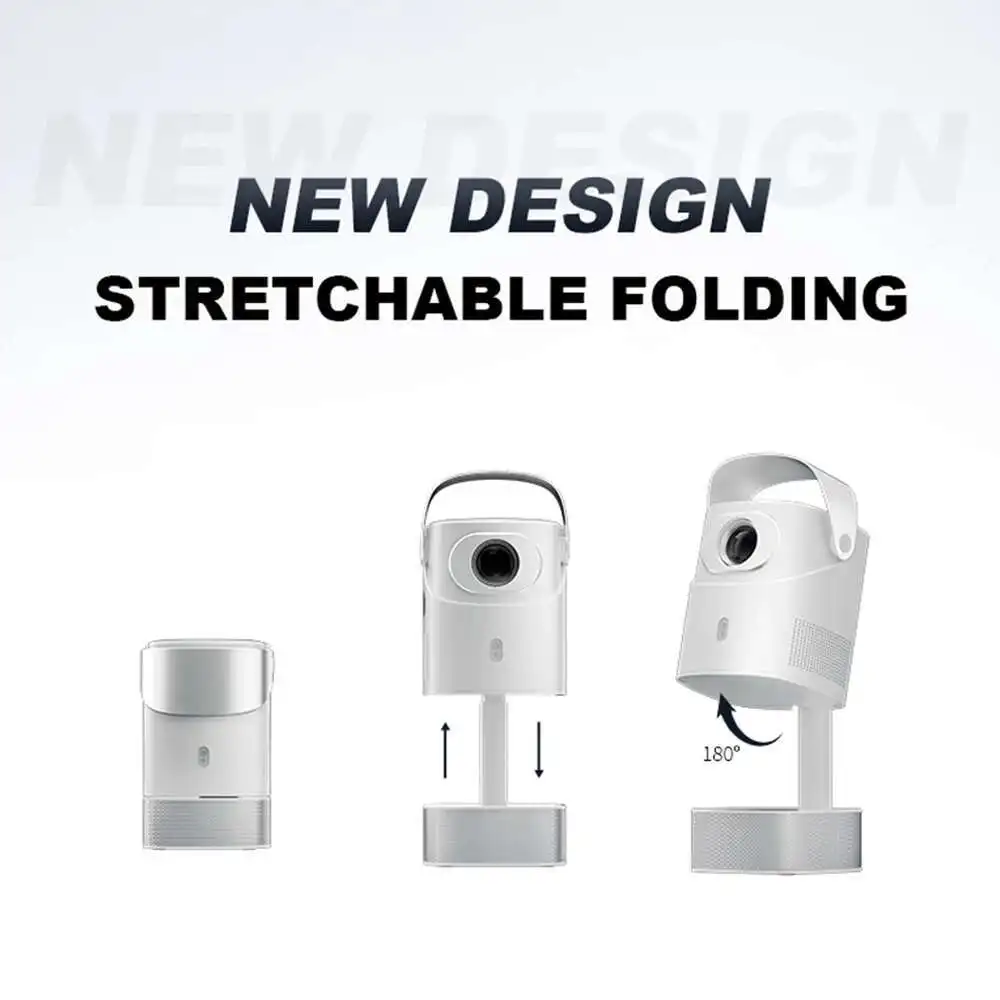 Touyinger YG627 جهاز عرض ذكي صغير 750 ANSI Lumen LED WIFI Beamer يدعم 4K 1080P مكبر صوت بخاصية البلوتوث قابل للنقل شعاع مع حامل