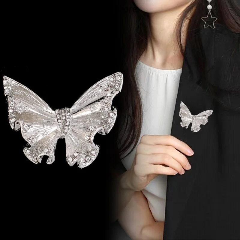 أنيقة سبائك المينا حجر الراين فراشة بروش شارة بدبوس للنساء الفتيات دعوى معطف الديكور موضة الملابس والمجوهرات الهدايا