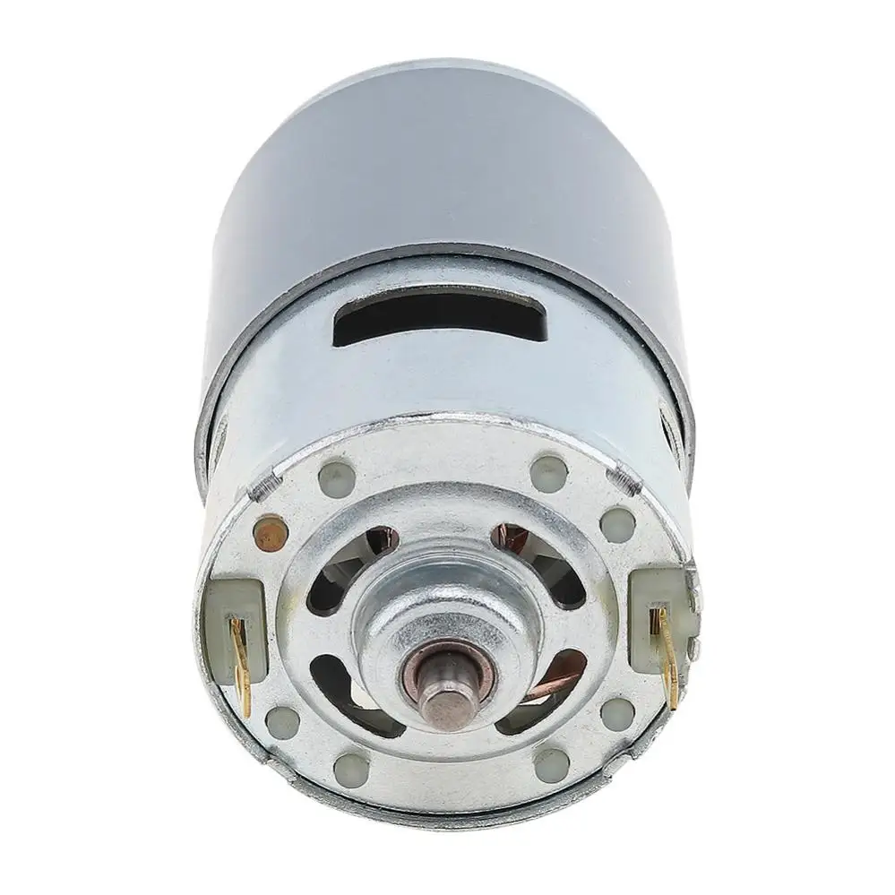 775 DC Motor 12V 24V 3000RPM-15000RPM Large Torque Electric Motor for DIY Toys / Small Drill with Ball Bearing and Fan Blades
