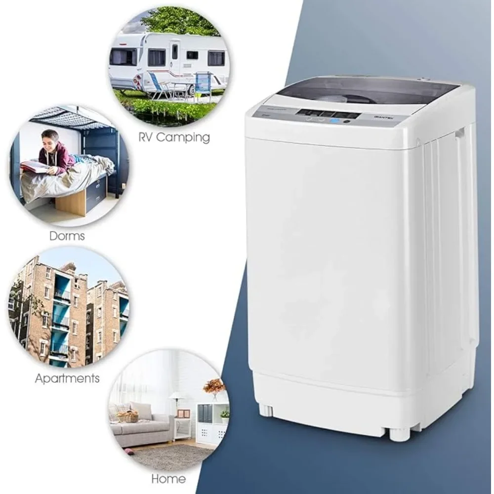 Washing Machine with LED Display, 1.34 Cu.ft with 10 Programs 8 Water Level Selections