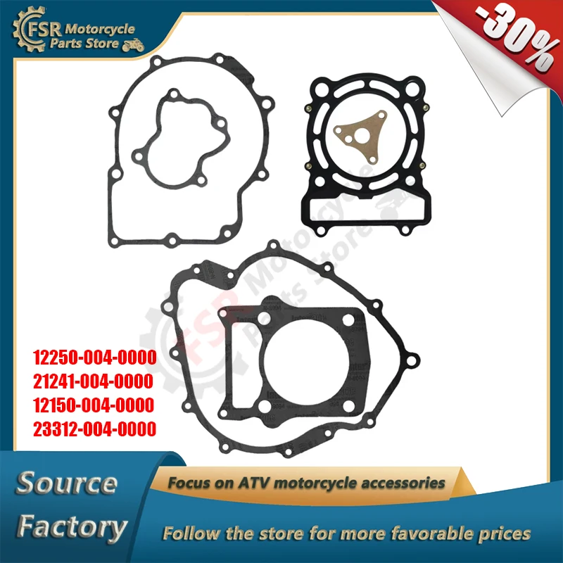 

Cylinder Gasket Kit for Hisun HS500 Corp Forge Vector 500 12250-004-0000 21241-004-0000 12150-004-0000 23312-004-0000 ATV UTV