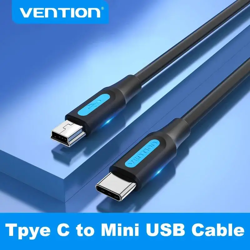 Vention USB C to Mini USB Cable Type C Adapter for Digital Camera MacBook Pro MP3 Player HDD Type-C to Mini USB Cable