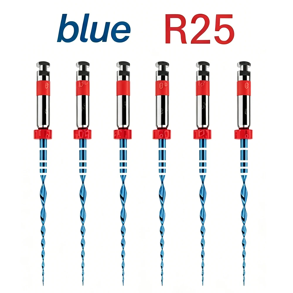 30 Pcs/5 PackDental Reciprocating Blue Heat Files R25 25mm Reciprocation Endo NITI File Dental Only One Files Dentistry Endodont
