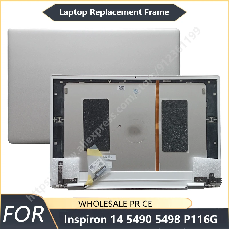 New LCD Screen Assembly withTop Cover Front Bezel Hinges Cable Camera for Inspiron 14 5490 5498 P116G Laptop Replacement Parts