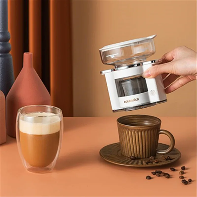 Oceanrich Ouxinliqi التلقائي دليل صانع القهوة S2 ترقية المحمولة الذكية الروتاري استخراج إبريق قهوة