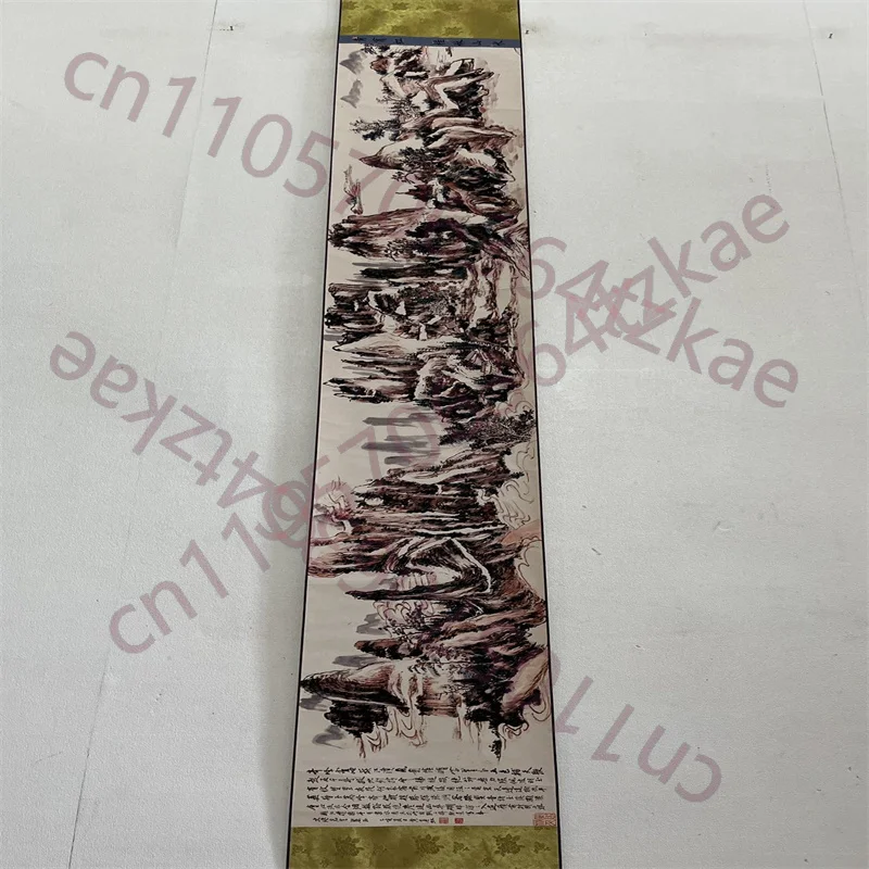

China Ancient Picture Paper,Landscape painting,Huang Binhong's Guilin Landscape, Long Scroll Painting