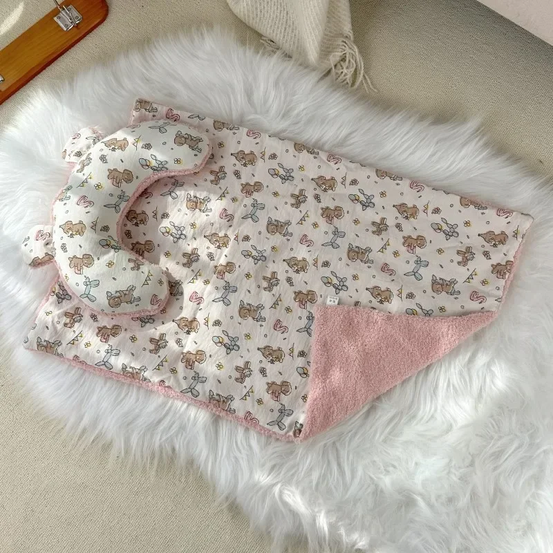 Printed Dog Blanket Pet Blanket Warm Dogs and Cat Teddy Small and Medium-sized Dog and Cat Litter Pad Dog Pillow Sofa Bed