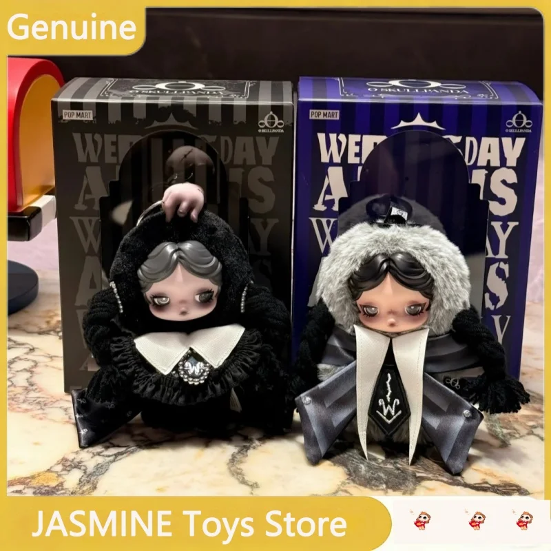 

POPMART SKULLPANDA × Wednesday Vinyl Plush Doll Pendant Nefertmore College School Uniform Edition Toy collection Decoration Gift