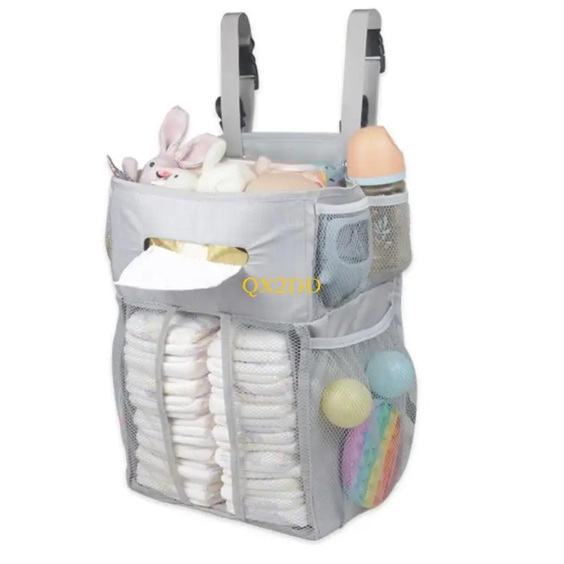 QX2D Large Capacity Nappy Bag Reusable Diaper Bag Multifunction Organiser Container