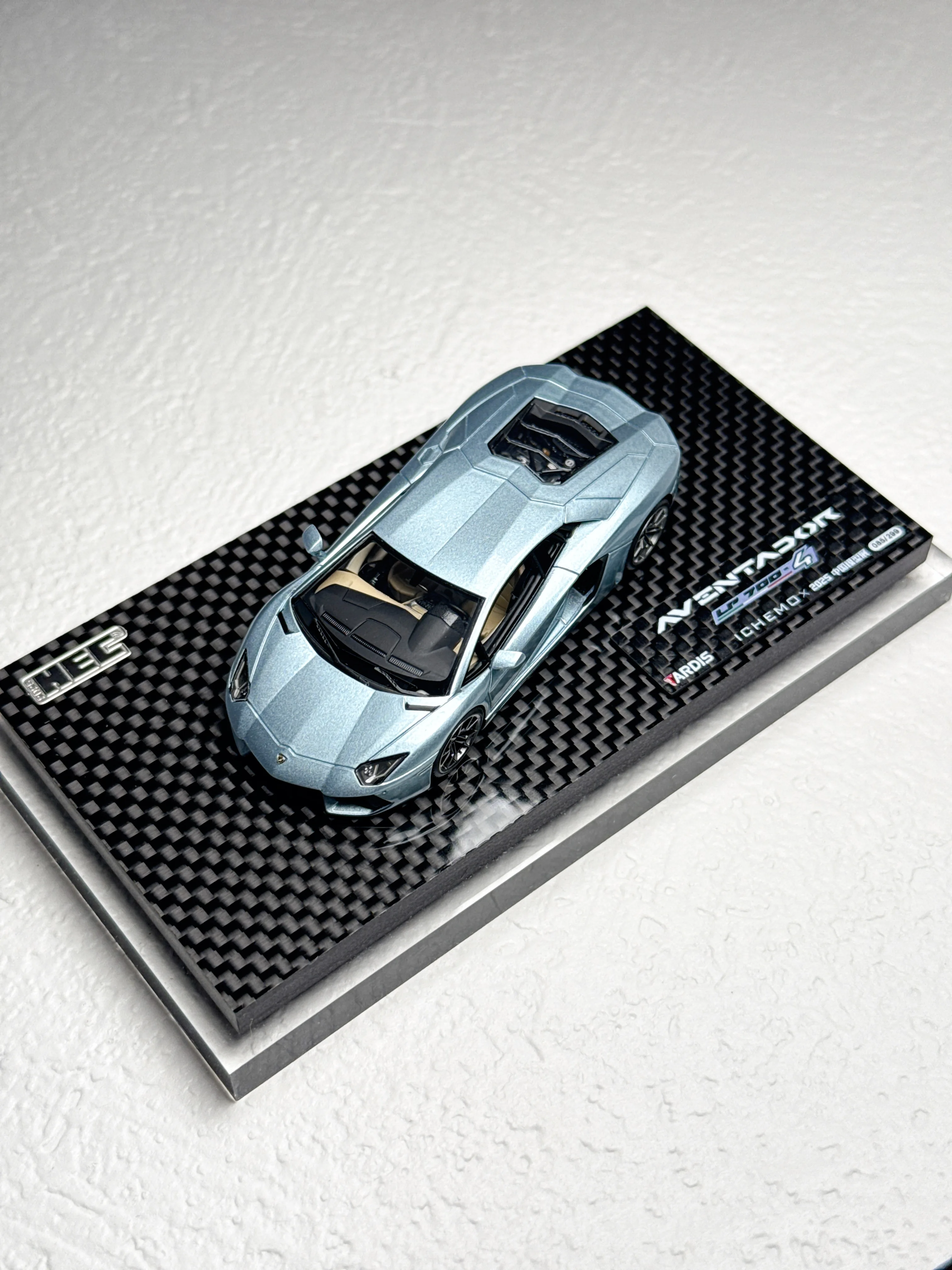 

Tardis 1:64 Lamborghini LP700 Ice blue HEC Exhibition Limited Edition Resin Simulation Car Model Ornament
